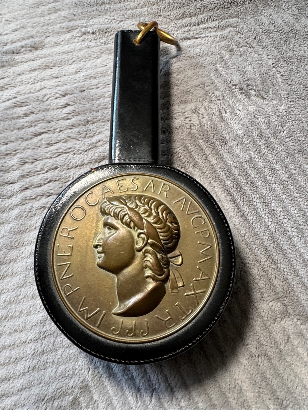 Vintage Rosenfeld Original Medallion Embossed Round Clothes Brush